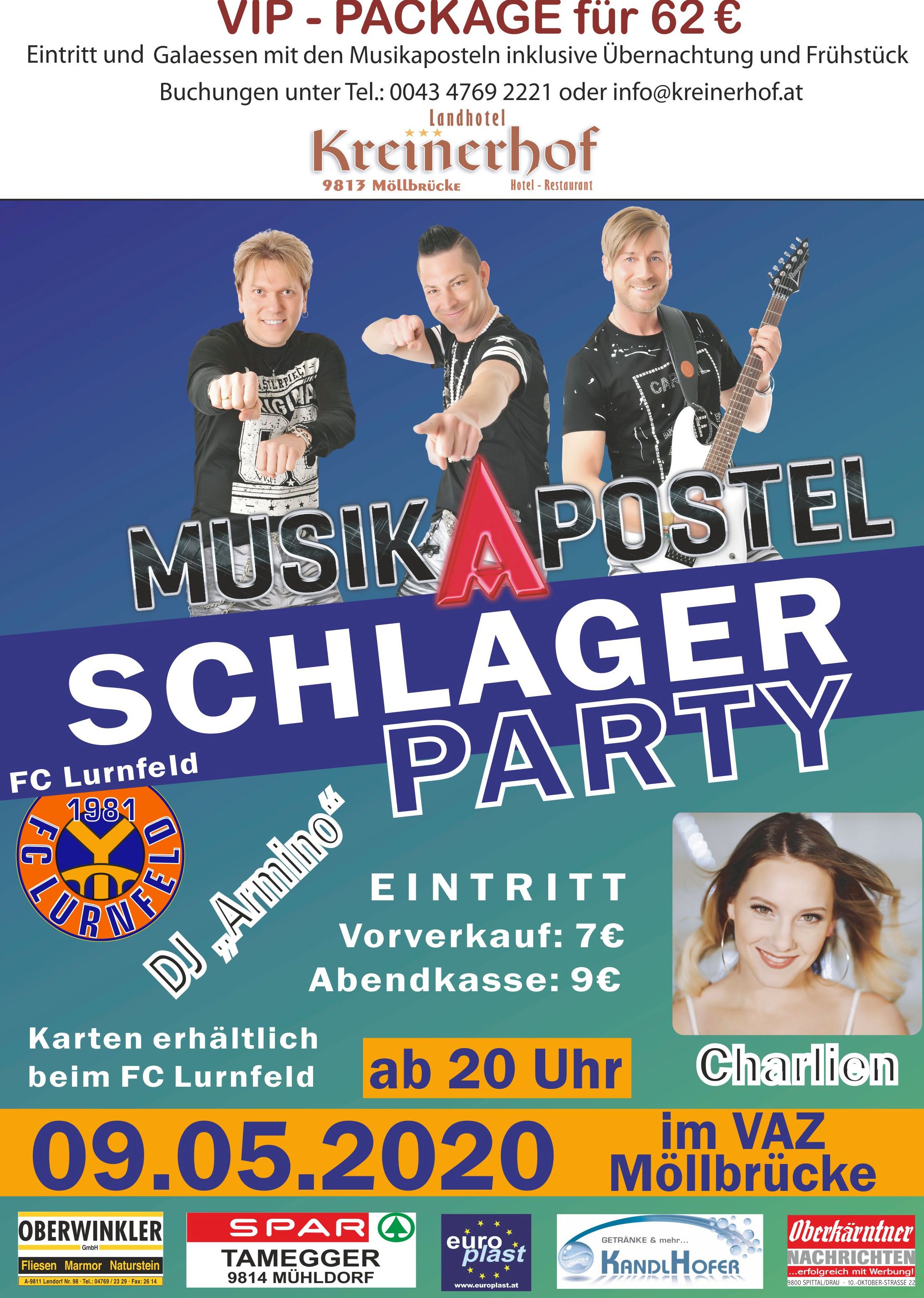 fertiges Schlagerparty Plakat vip pqackage