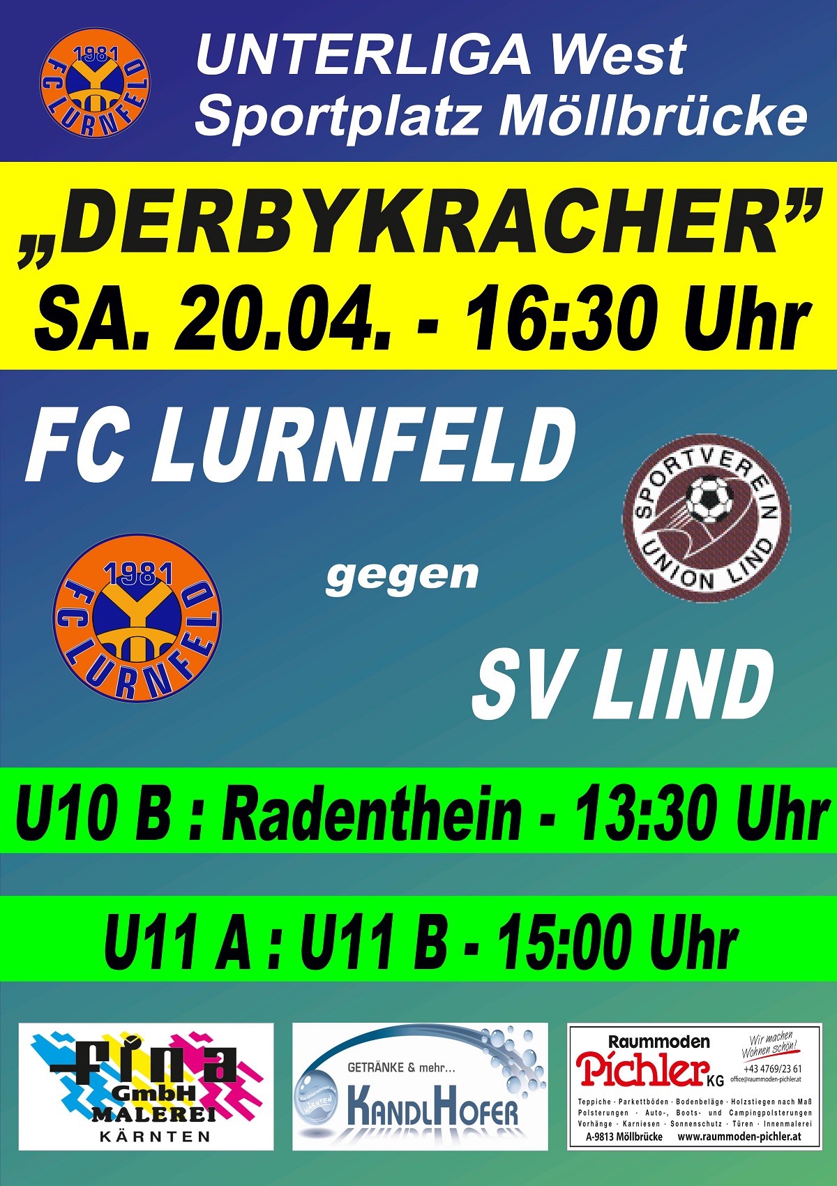plakat möllbrücke lind U11 u10 20.04.24