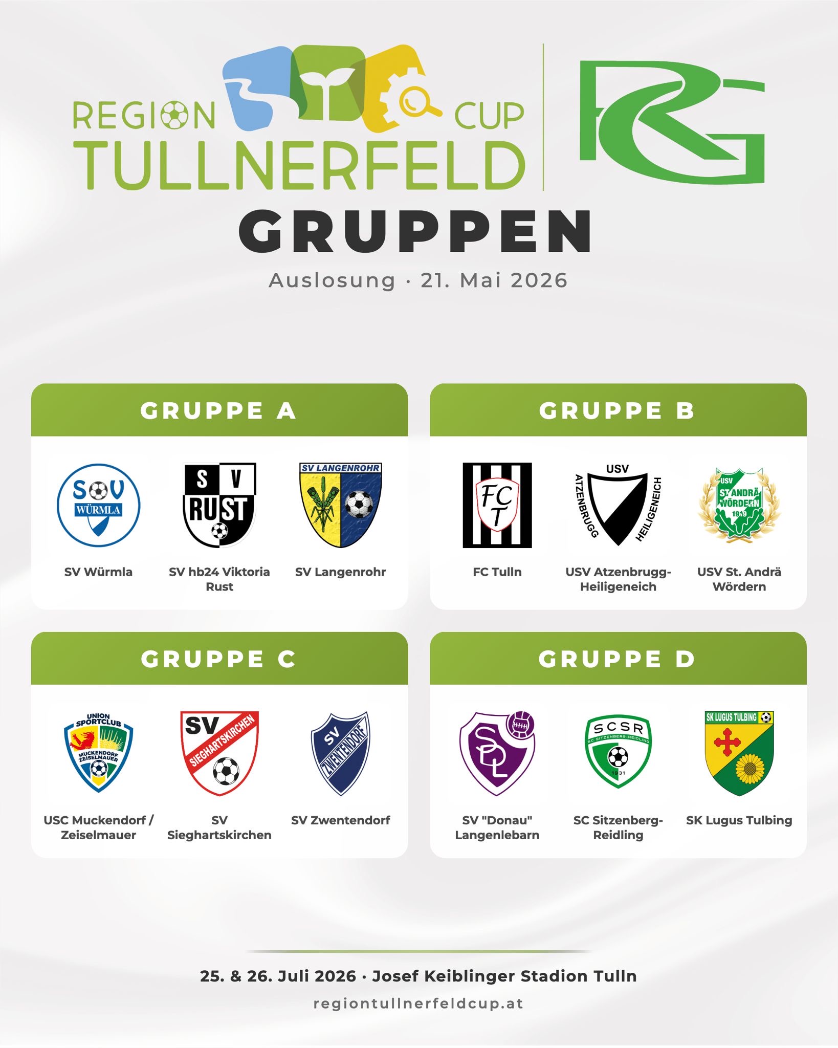 gruppenauslosung tullnerfeld